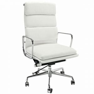 Classic Soft Pad High Back EA219 Office Chair - White Leather