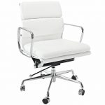 Classic Soft Pad Office Chair White Leather - Replica - Low back - DECOMICA