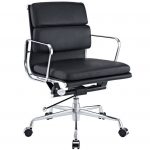 Classic Soft pad Office Chair Black Leather - Low back - DECOMICA