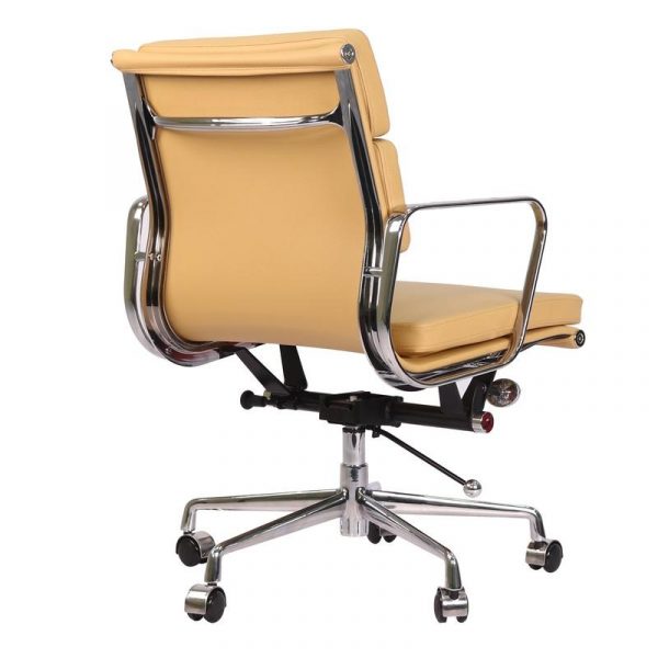 Eames  Softpad Office Chair Camel Leather - Replica - Low back - DECOMICA