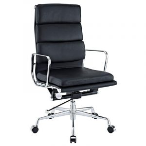 Classic Soft Pad High Back EA219 Office Chair - Black Leather